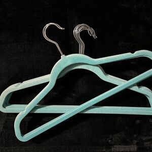 Set of Blue Velvet Hangers